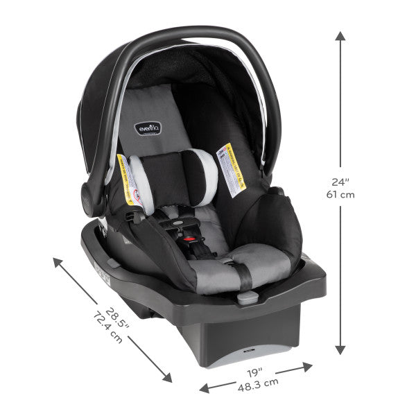 🔥 HOT DEAL 🔥 Evenflo - Victory Plus Jogging Stroller Travel System with LiteMax Infant Car Seat (Gray Scale)