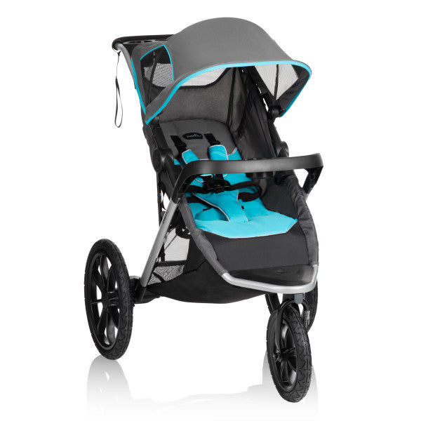 🔥 HOT DEAL 🔥 Evenflo - Victory Plus Jogging Stroller Travel System with LiteMax Infant Car Seat Malibu