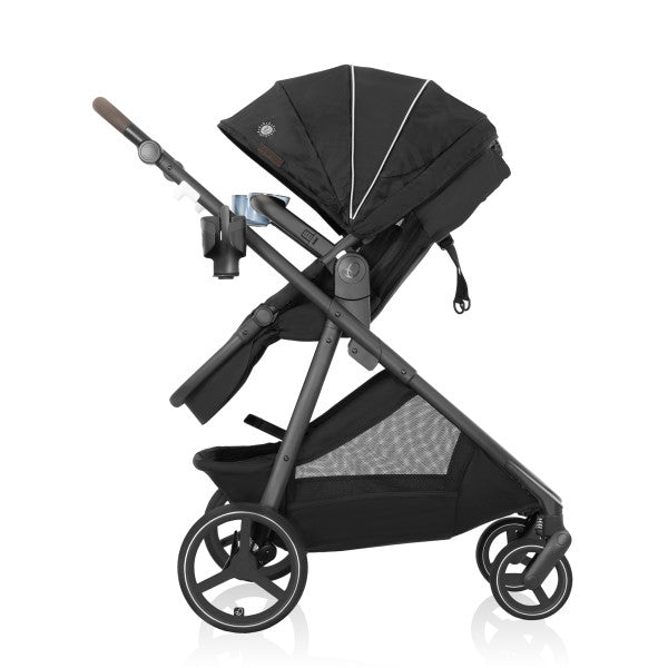 Evenflo Shyft Intuiti+ Travel System featuring Revolve180 LiteMax NXT with SensorySoothe (Dubhan Black)