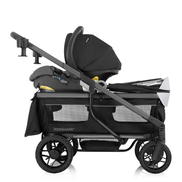 Evenflo - Shyft Rideshare All-Terrain Performance Stroller Wagon (Sterling Black)