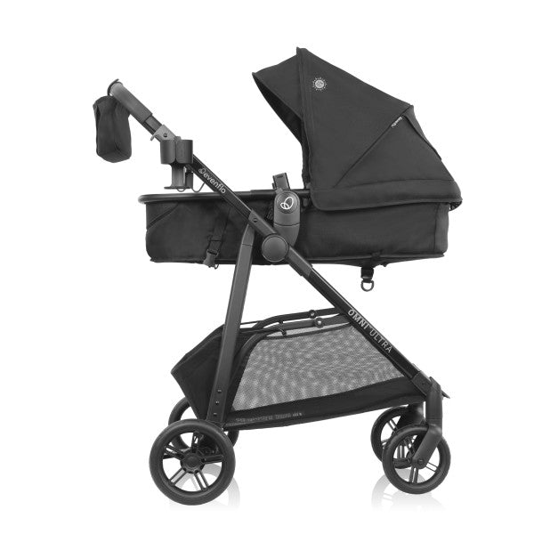 Evenflo Omni Ultra Travel System with Revolve180 LiteMax NXT Rotational Infant Car Seat - Caviar Black