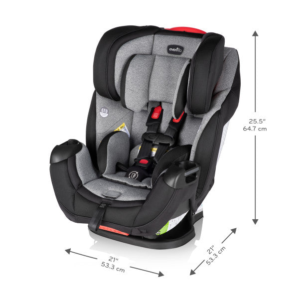 Evenflo - Symphony DLX All-in-One Convertible Car Seat (Ashland Gray)