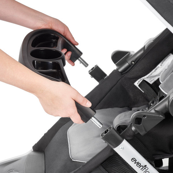 🔥 HOT DEAL 🔥 Evenflo - Victory Plus Jogging Stroller Travel System with LiteMax Infant Car Seat (Gray Scale)