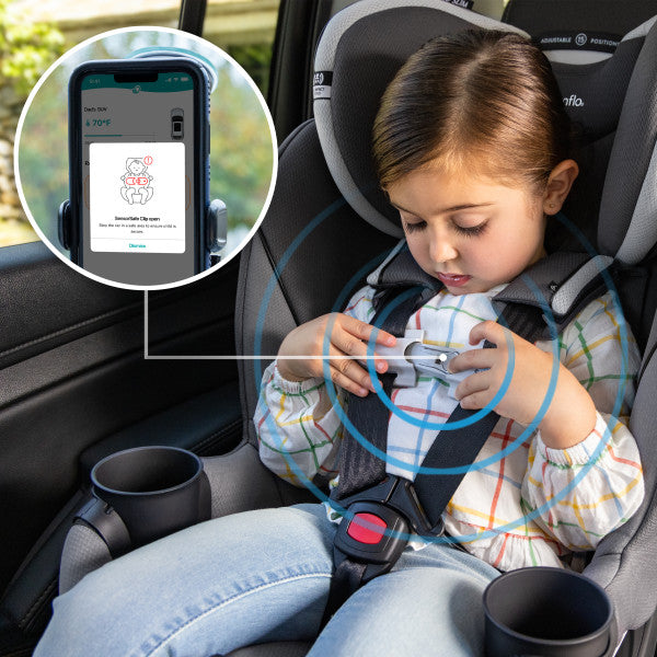 EVENFLO Gold Revolve360 Slim 2-in-1 Rotational Car Seat with SensorSafe Pearl