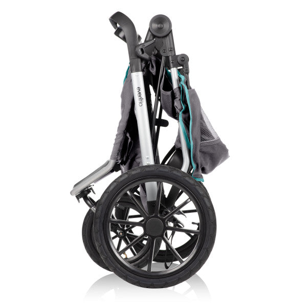 🔥 HOT DEAL 🔥 Evenflo - Victory Plus Jogging Stroller Travel System with LiteMax Infant Car Seat Malibu