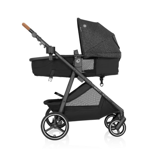 Evenflo Shyft Intuiti Travel System with Revolve180 LiteMax NXT Rotational Infant Car Seat (Black Shale)