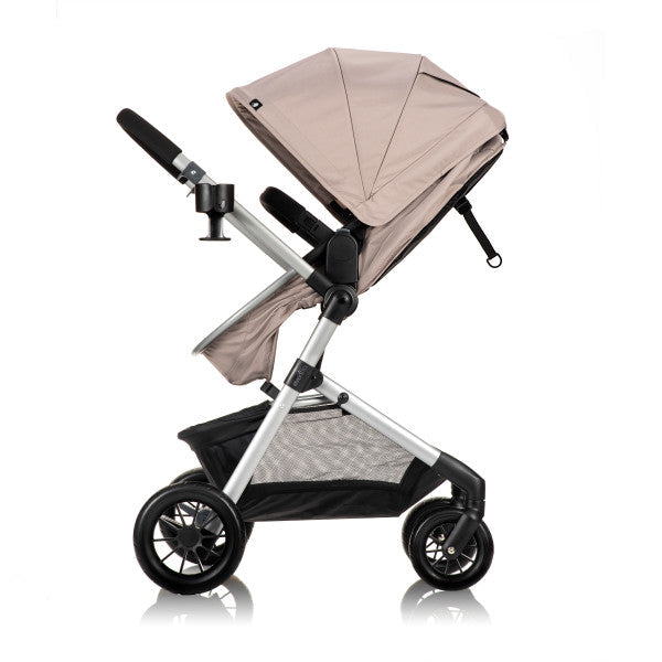 Evenflo Pivot Modular Travel System With SafeMax Car Seat - Sandstone Beige