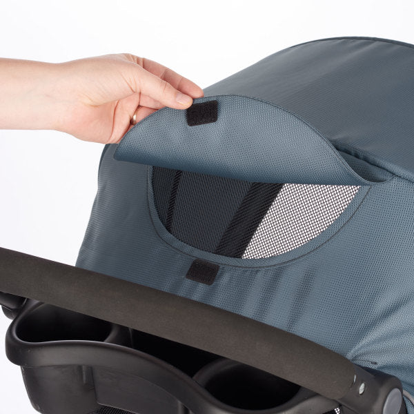 Evenflo - Folio3 Stroll & Jog Travel System With LiteMax 35 Infant Car Seat Skyline Blue