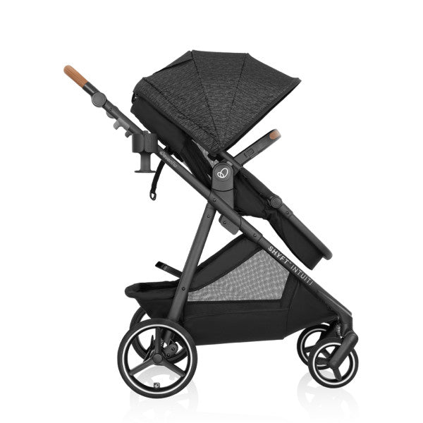 Evenflo Shyft Intuiti Travel System with Revolve180 LiteMax NXT Rotational Infant Car Seat (Black Shale)