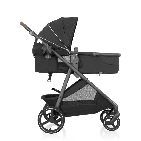 Evenflo Shyft Intuiti+ Travel System featuring Revolve180 LiteMax NXT with SensorySoothe (Dubhan Black)