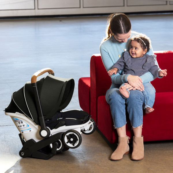 *NEW* Evenflo - Gold Shyft DualRide with Carryall Storage Infant Car Seat and Stroller Combo (Onyx Black)