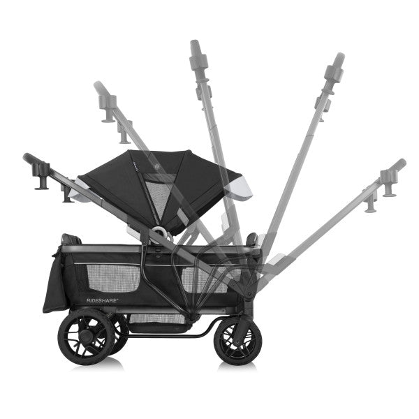 Evenflo - Shyft Rideshare All-Terrain Performance Stroller Wagon (Sterling Black)