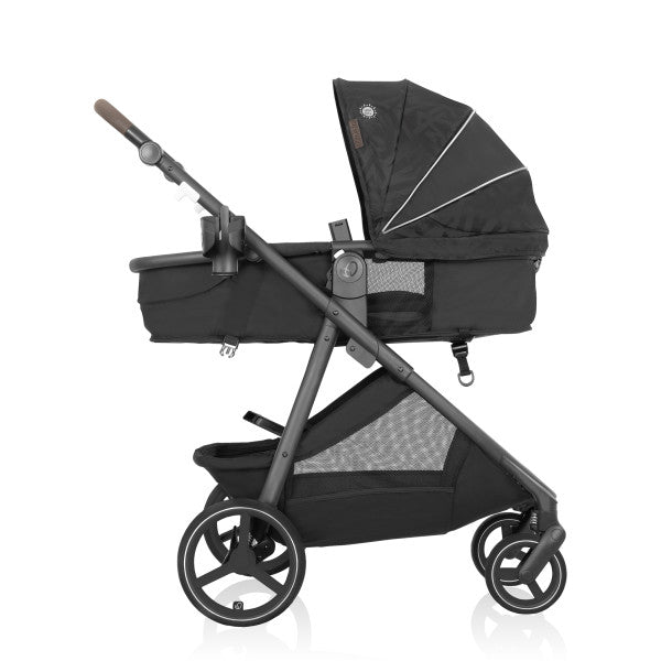 Evenflo Shyft Intuiti+ Travel System featuring Revolve180 LiteMax NXT with SensorySoothe (Dubhan Black)