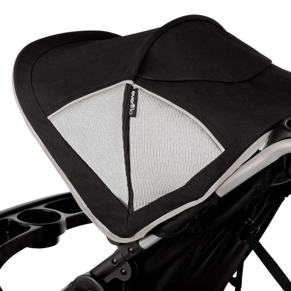 🔥 HOT DEAL 🔥 Evenflo - Victory Plus Jogging Stroller Travel System with LiteMax Infant Car Seat (Gray Scale)