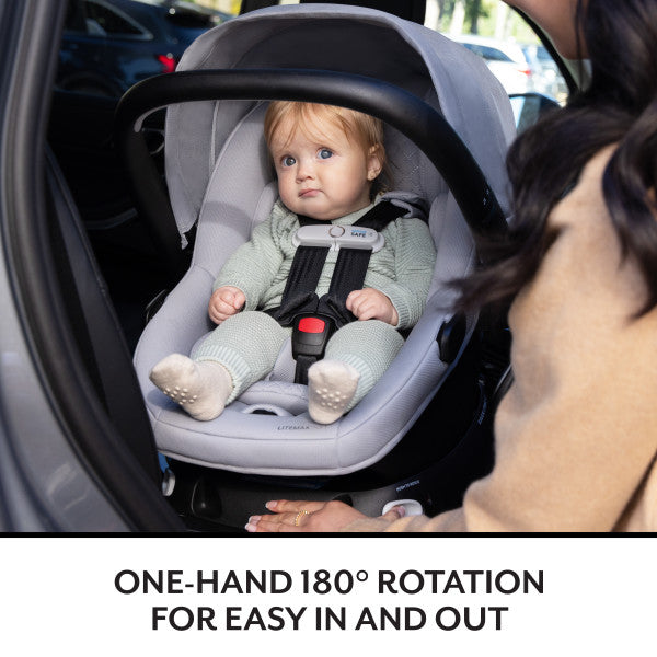Evenflo - Evenflo Revolve180 LiteMax NXT Rotational Infant Car Seat with SensorySoothe (Quartz)