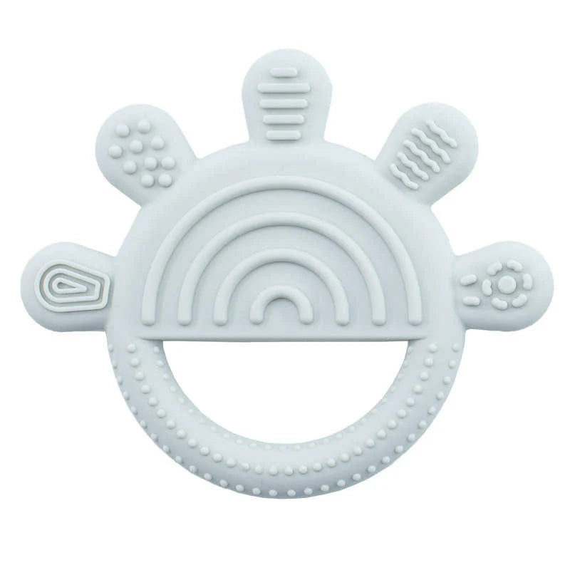 Sunflower Silicone Teether - Grey