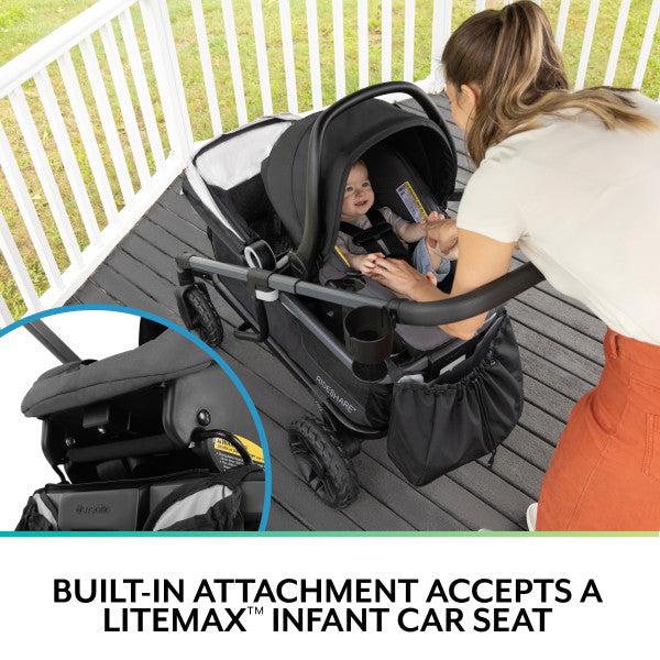 Evenflo - Shyft Rideshare All-Terrain Performance Stroller Wagon (Sterling Black)