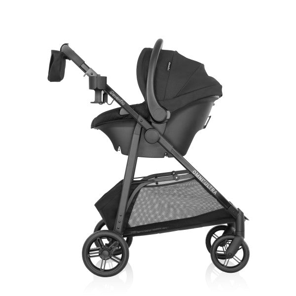 Evenflo Omni Ultra Travel System with Revolve180 LiteMax NXT Rotational Infant Car Seat - Caviar Black