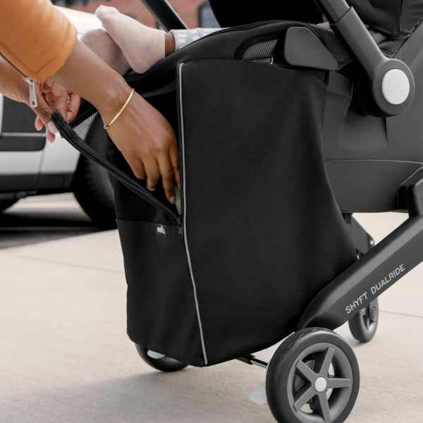 *NEW* Evenflo - Gold Shyft DualRide with Carryall Storage Infant Car Seat and Stroller Combo (Onyx Black)