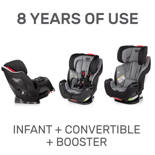 Evenflo - Symphony DLX All-in-One Convertible Car Seat (Ashland Gray)