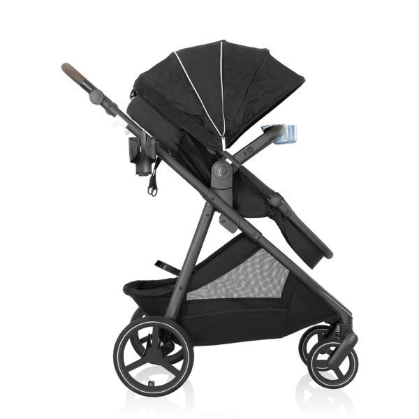 Evenflo Shyft Intuiti+ Travel System featuring Revolve180 LiteMax NXT with SensorySoothe (Dubhan Black)