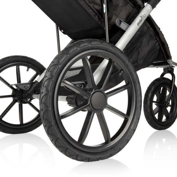 🔥 HOT DEAL 🔥 Evenflo - Victory Plus Jogging Stroller Travel System with LiteMax Infant Car Seat (Gray Scale)