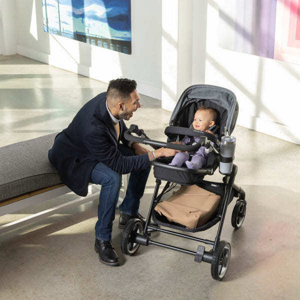 Evenflo - GOLD SensorSafe Pivot Xpand Smart Modular Travel System - Single to Double - Moonstone