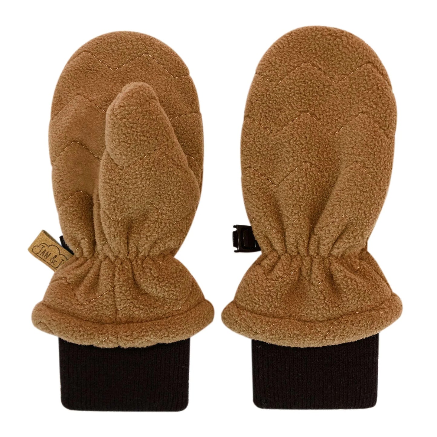 Jan + Jul - Fleece Mittens - Brown Bear