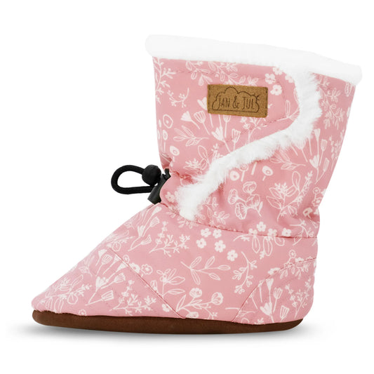 Jan + Jul - Stay Put Winter Baby Booties - Prairie Flowers