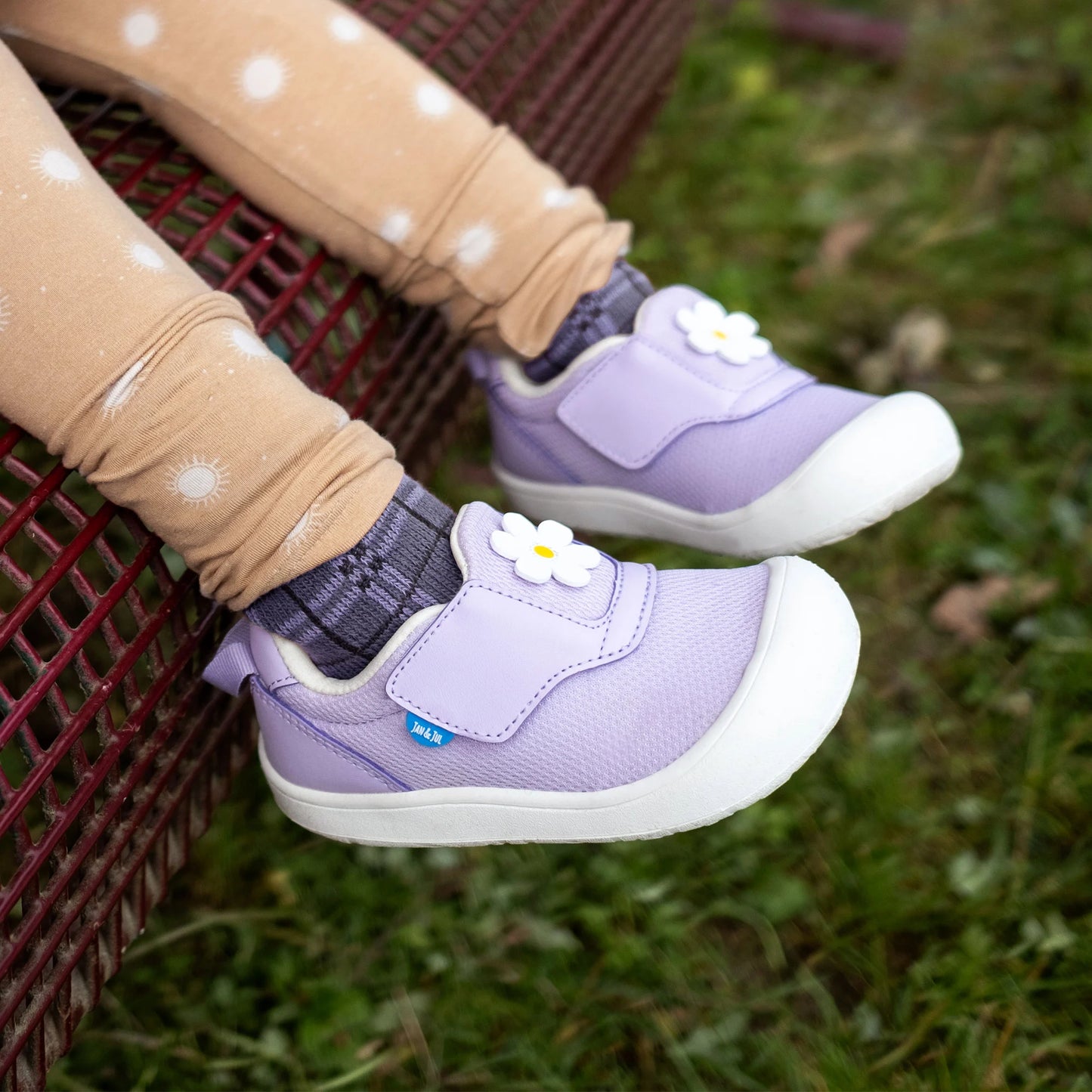 Jan + Jul - Mini-Flyer Toddler Sneakers - Purple Daisy