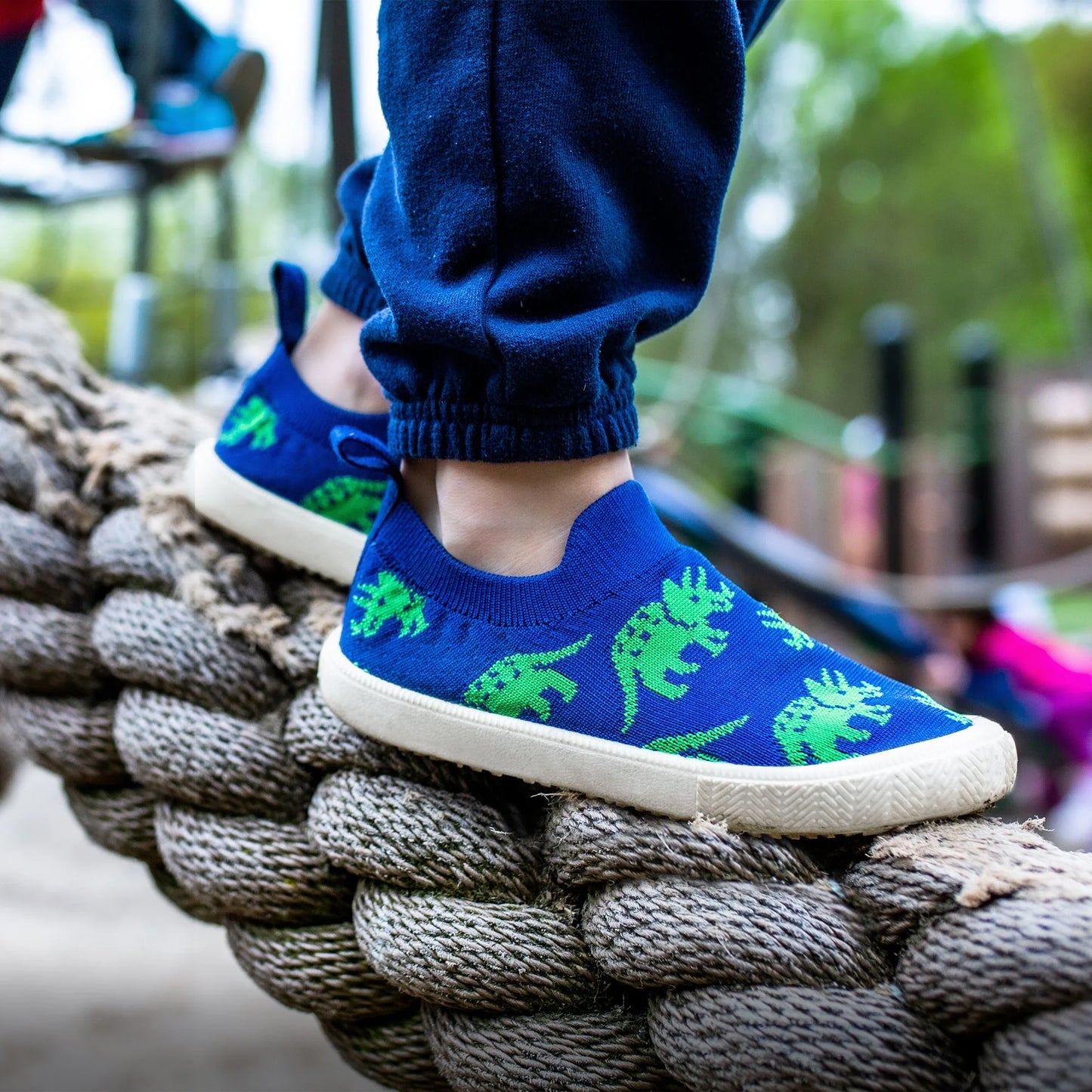 Jan + Jul - Xplorer Knit Shoes - Triceratops