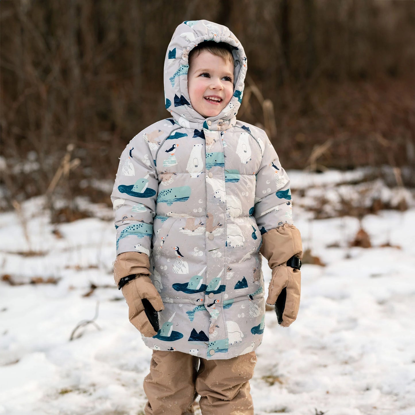 Jan + Jul - Toasty-Dry Waterproof Snow Mittens - Soft Brown