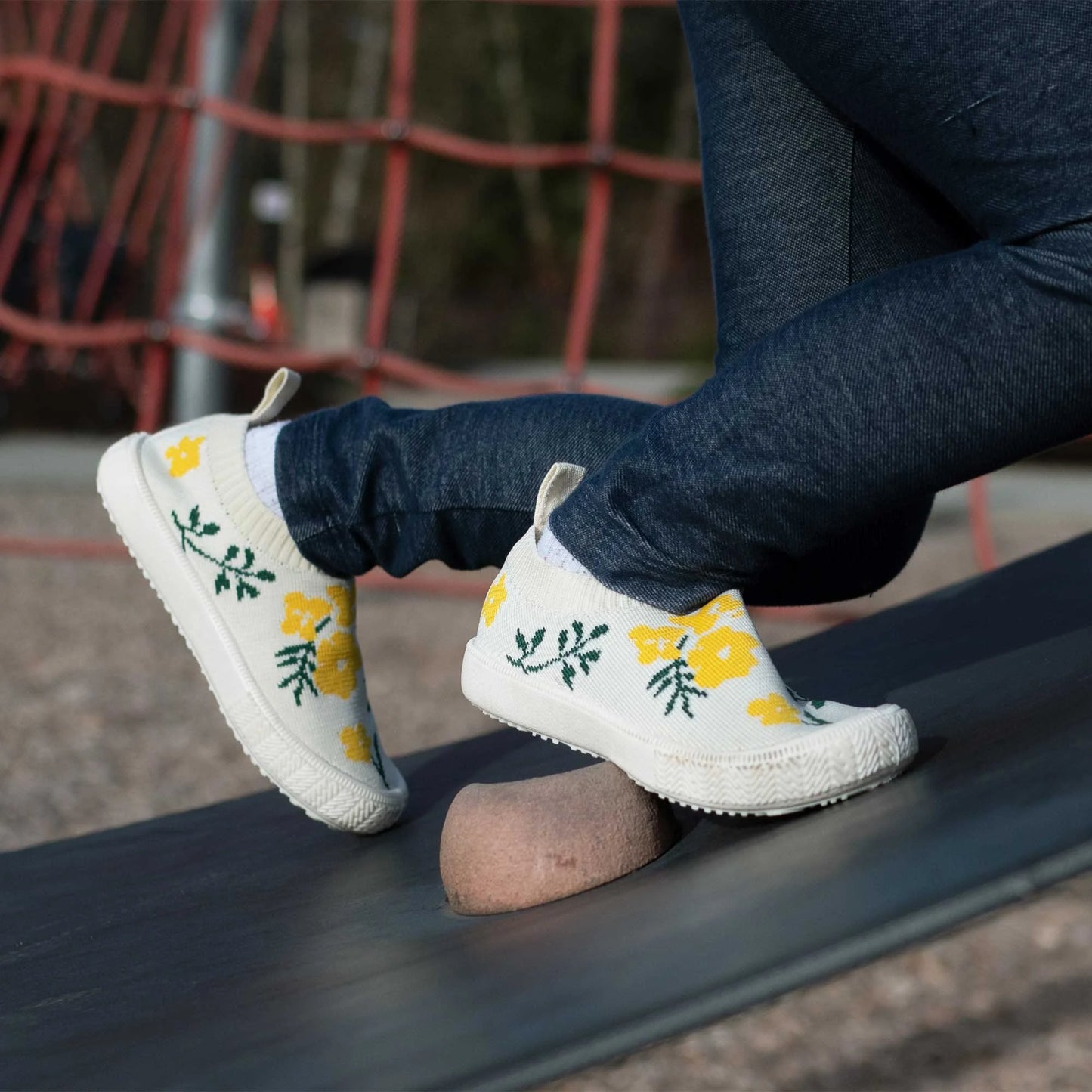Jan + Jul - Xplorer Knit Shoes - Yellow Flower
