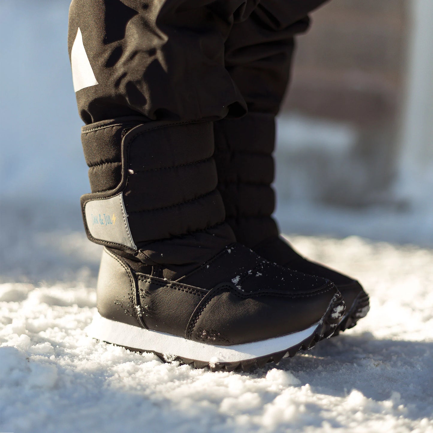 Jan + Jul - Toasty-Dry Puffy Winter Boots - Black