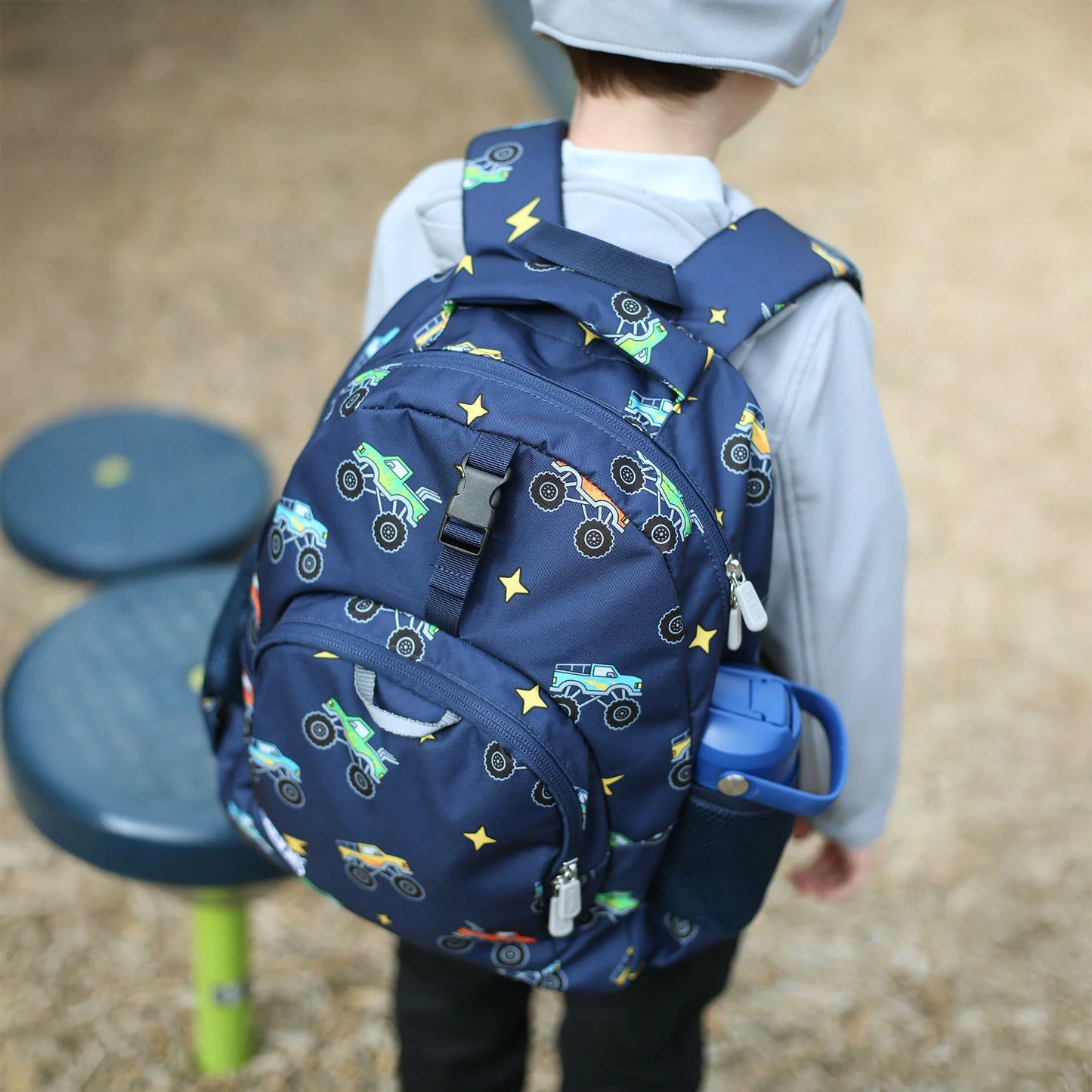 Jan + Jul - Little Xplorer Kids' Backpack - Big Trucks