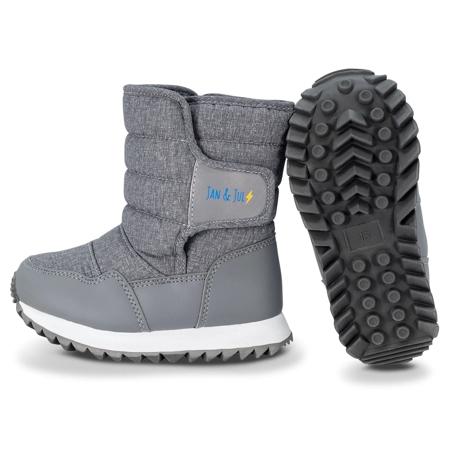 Jan + Jul - Toasty-Dry Puffy Winter Boots - Heather Grey