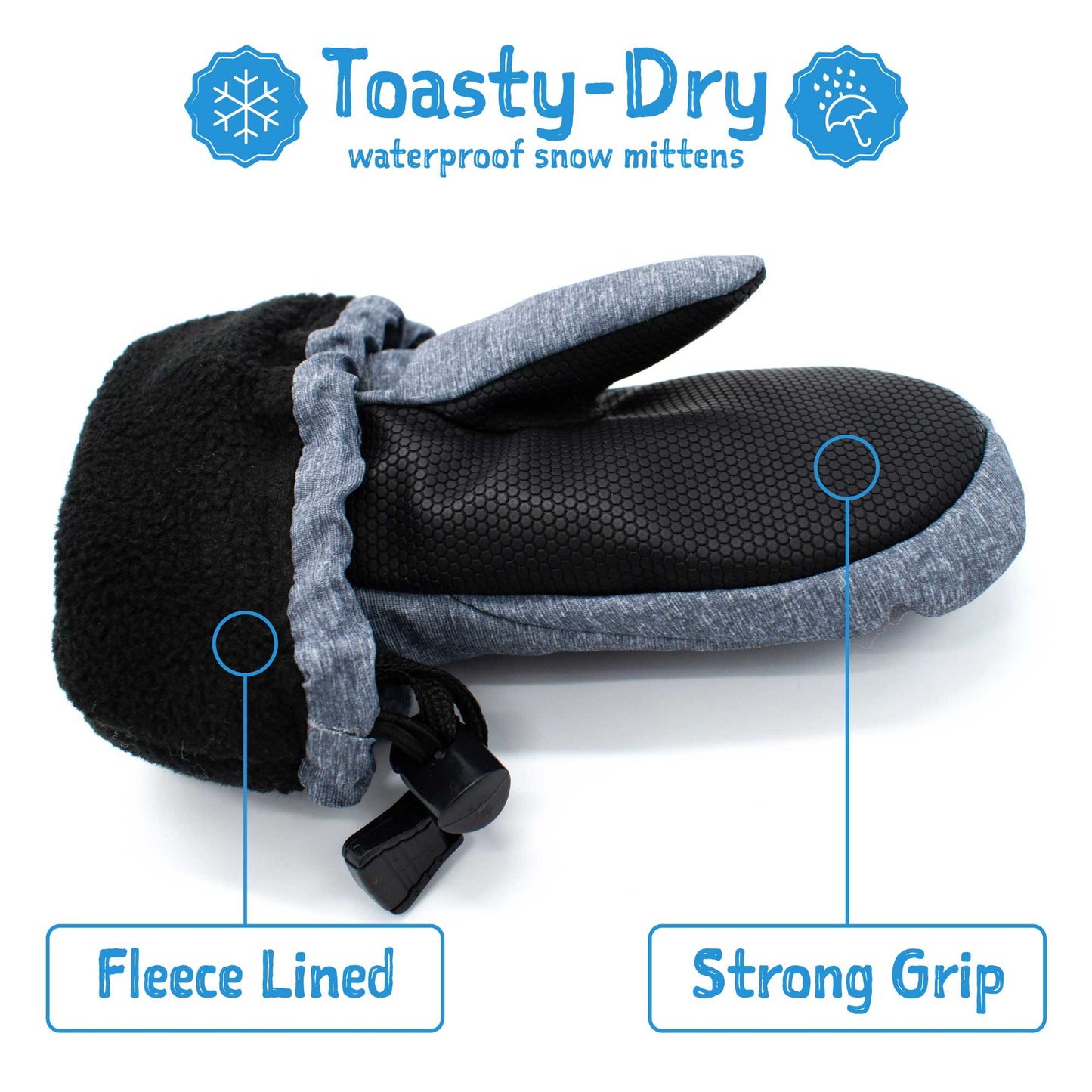 Jan + Jul - Toasty-Dry Waterproof Snow Mittens - Soft Brown