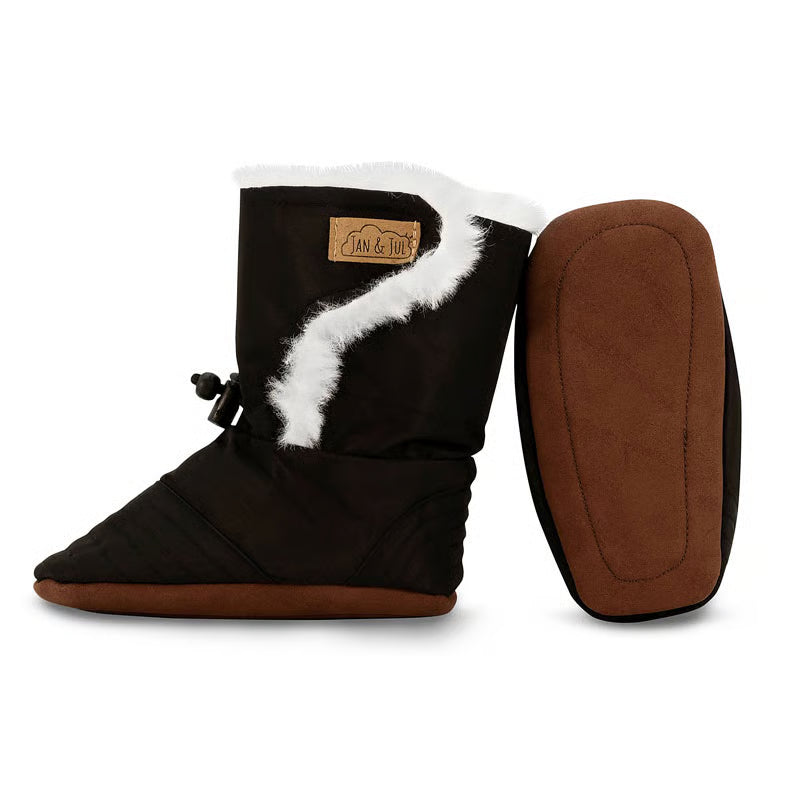 Jan + Jul - Stay Put Winter Baby Booties - Black