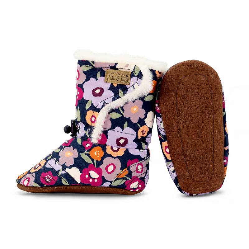 Jan + Jul - Stay Put Winter Baby Booties - Winter Flowers