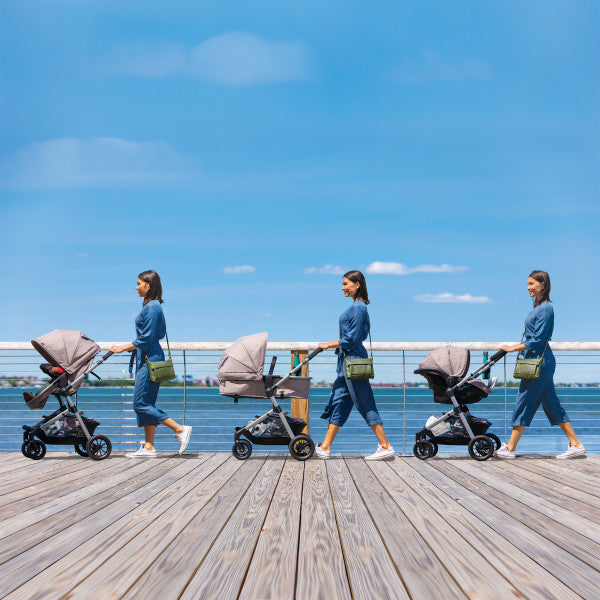 Evenflo Pivot Modular Travel System With SafeMax Car Seat - Sandstone Beige