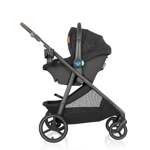 Evenflo Shyft Intuiti+ Travel System featuring Revolve180 LiteMax NXT with SensorySoothe (Dubhan Black)