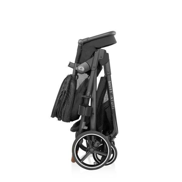 Evenflo Shyft Intuiti Travel System with Revolve180 LiteMax NXT Rotational Infant Car Seat (Black Shale)