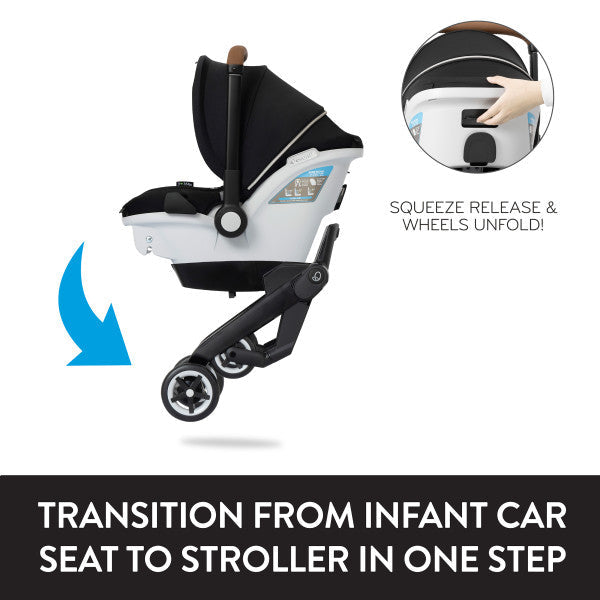 Evenflo - Gold Shyft DualRide with Carryall Storage Infant Car Seat and Stroller Combo (Onyx Black)
