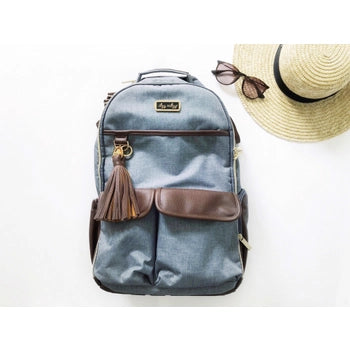 Itzy Ritzy - Handsome Heather Gray Boss Backpack™ Diaper Bag (7381167931570)