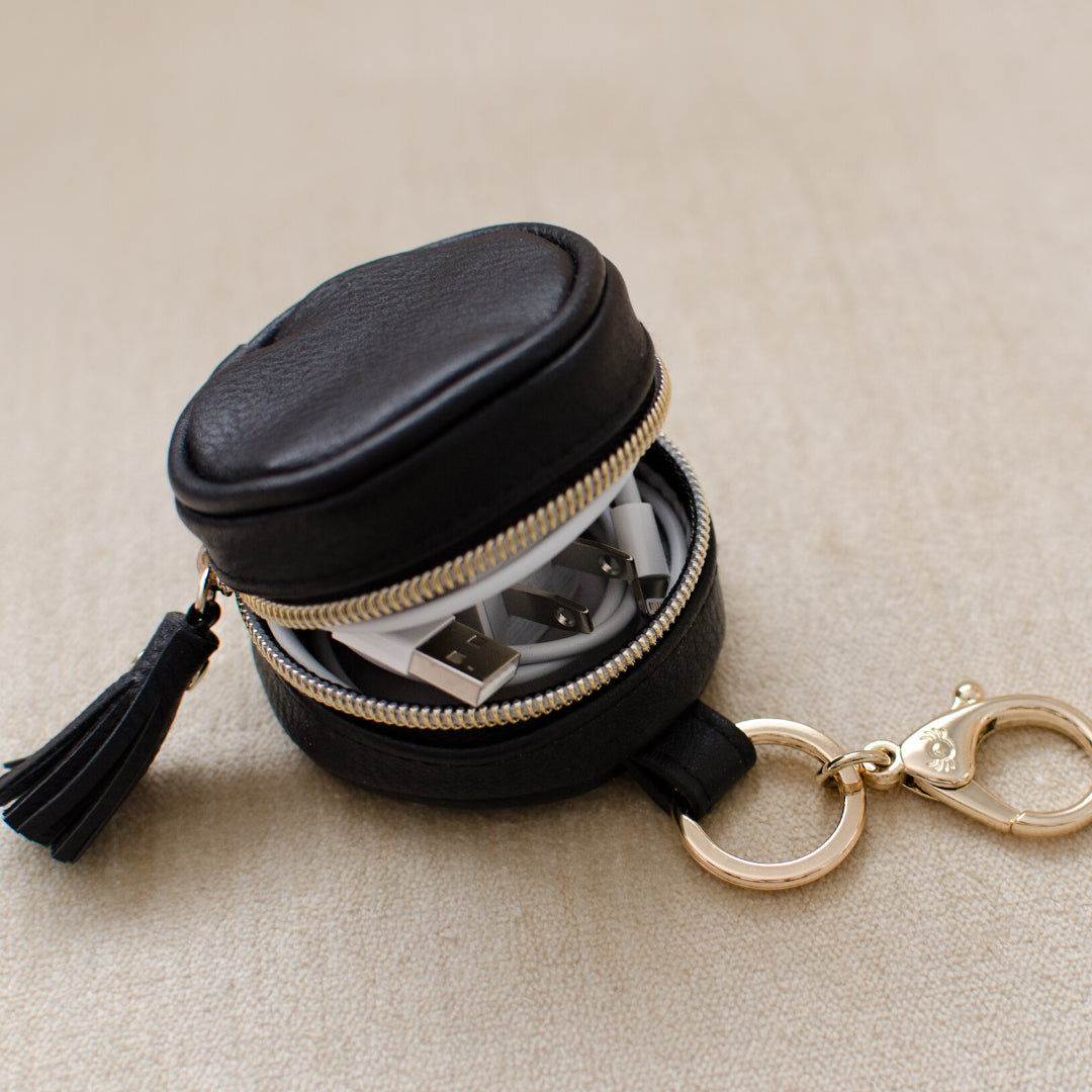 Itzy Ritzy - Black Diaper Bag Charm Pod Keychain (7381167669426)
