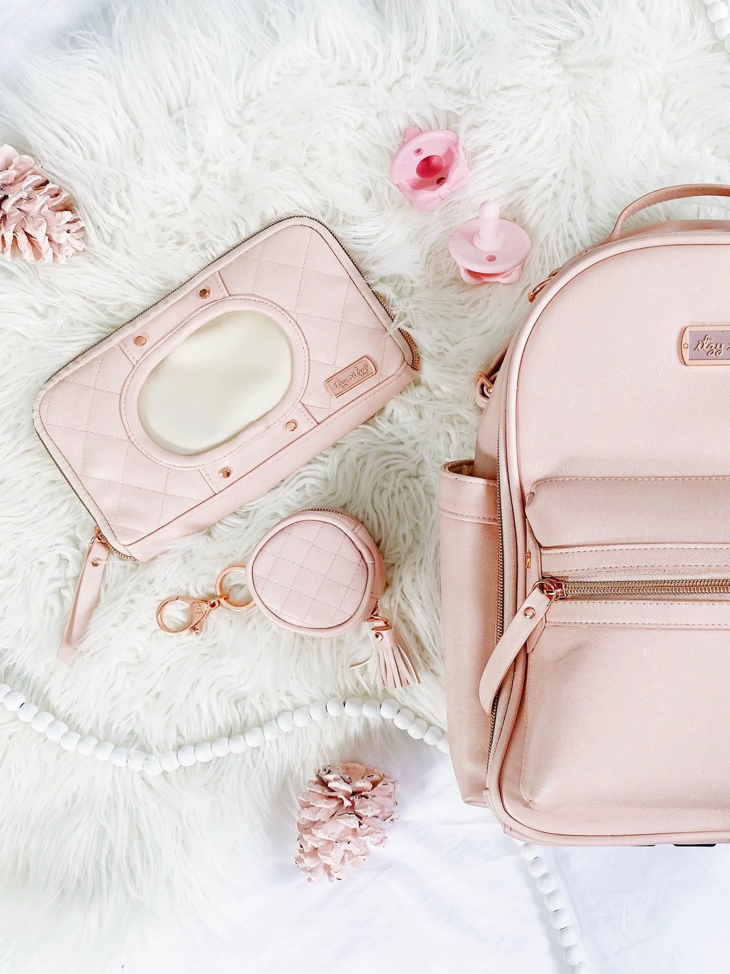 Itzy Ritzy - Blush Diaper Bag Charm Pod Keychain (7381167898802)