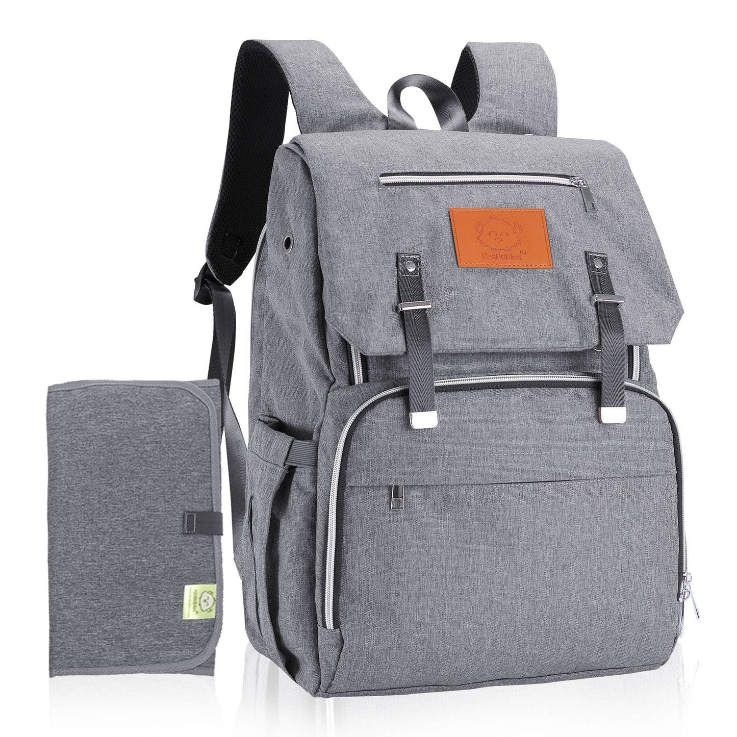 KeaBabies - Explorer Diaper Bag Backpack, Changing Pad, Stroller Straps