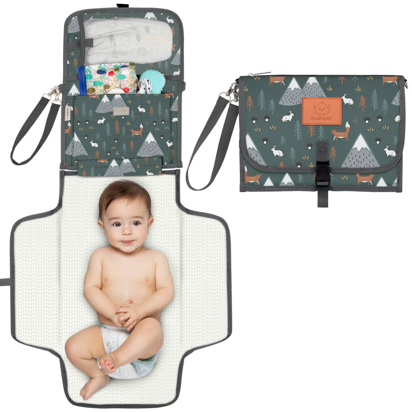 KeaBabies - Ezee Portable Diaper Changing Pad, Foldable Changing Mat