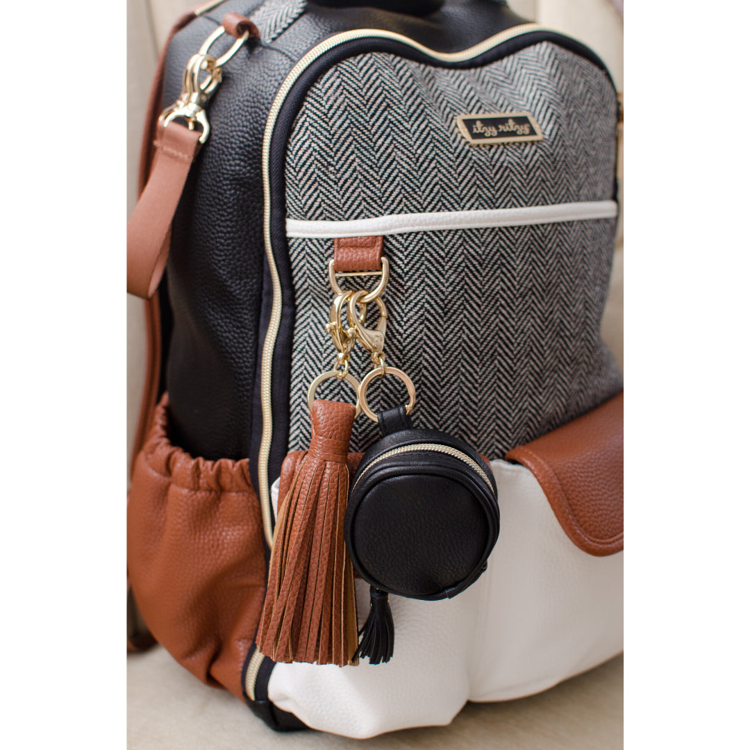 Itzy Ritzy - Black Diaper Bag Charm Pod Keychain (7381167669426)