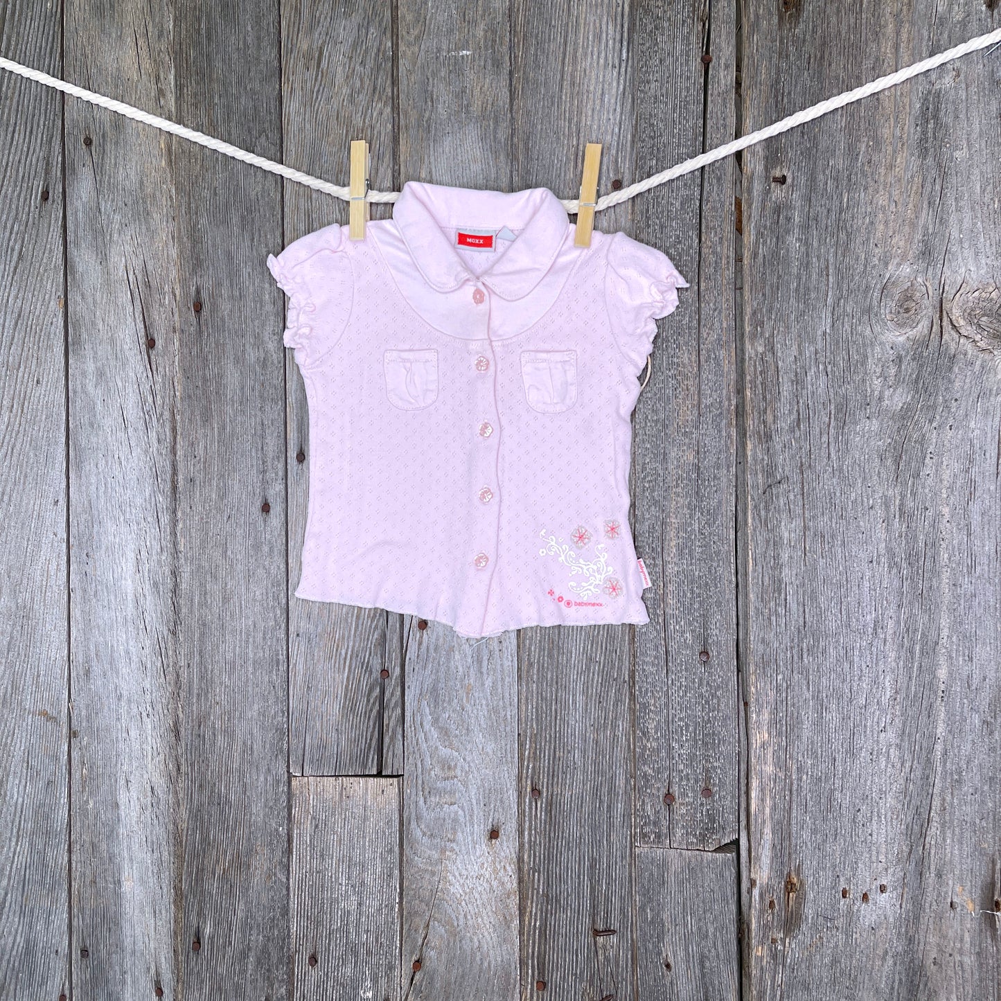 Short Sleeve Button Down Top 6-9 Months BCP (7251985825970)